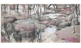 Sobre el río Tormes II | Dibujo de Manuel Luca de tena | Compra arte en Flecha.es
