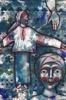 “I AM” LARGE BLUE CONTEMPORARY ACRYLIC PAINTING | Pintura de Yuliia | Compra arte en Flecha.es