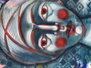 “I AM” LARGE BLUE CONTEMPORARY ACRYLIC PAINTING | Pintura de Yuliia | Compra arte en Flecha.es