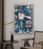 “I AM” LARGE BLUE CONTEMPORARY ACRYLIC PAINTING | Pintura de Yuliia | Compra arte en Flecha.es