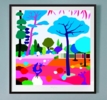 Parque Marechal Carmona (81x81cm) | Dibujo de ALEJOS | Compra arte en Flecha.es