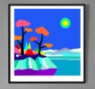 El lago (61x61cm) | Dibujo de ALEJOS | Compra arte en Flecha.es