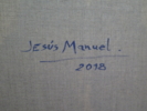 En la cola del autobús | Pintura de JESÚS MANUEL MORENO | Compra arte en Flecha.es