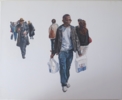 En una acera de Londres | Pintura de JESÚS MANUEL MORENO | Compra arte en Flecha.es