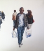 En una acera de Londres | Pintura de JESÚS MANUEL MORENO | Compra arte en Flecha.es