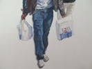En una acera de Londres | Pintura de JESÚS MANUEL MORENO | Compra arte en Flecha.es