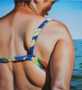 Mujer en la playa | Pintura de Daniel García | Compra arte en Flecha.es