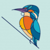 Kingfisher (Martín pescador) | Pintura de Rafa Mateo | Compra arte en Flecha.es