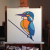 Kingfisher (Martín pescador) | Pintura de Rafa Mateo | Compra arte en Flecha.es