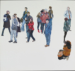 Turistas en Trafalgar Square | Pintura de JESÚS MANUEL MORENO | Compra arte en Flecha.es