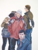 Turistas en Trafalgar Square | Pintura de JESÚS MANUEL MORENO | Compra arte en Flecha.es