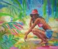 Playa tropical | Pintura de Amaya Fernández Fariza | Compra arte en Flecha.es