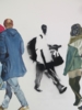 Paseantes ante un grafiti del Vendedor Playero | Pintura de JESÚS MANUEL MORENO | Compra arte en Flecha.es