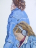 Paseantes ante un grafiti del Vendedor Playero | Pintura de JESÚS MANUEL MORENO | Compra arte en Flecha.es