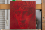 Rostro en Rojo nº III | Pintura de Álvarez Cebrián | Compra arte en Flecha.es
