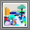 Parque del mar (81x81cm) | Dibujo de ALEJOS | Compra arte en Flecha.es