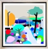 Parque del mar (81x81cm) | Dibujo de ALEJOS | Compra arte en Flecha.es