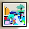 Parque del mar (81x81cm) | Dibujo de ALEJOS | Compra arte en Flecha.es