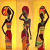 African Heritage Original Acrylic Painting by Mary G. (Herencia Africana - Pintura Acrílica Original) | Pintura de MaryG | Compra arte en Flecha.es
