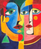 Intertwined Identities - Original Acrylic Painting by Mary G. (Identidades Entrelazadas - Pintura Acrílica Original de Mary G) | Pintura de MaryG | Compra arte en Flecha.es