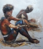 BOSQUIMANOS DE NAMIBIA | Pintura de MAYLU GARCIA | Compra arte en Flecha.es